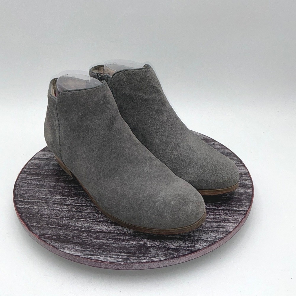 Softwalk Boots Womens 9 N‎ Rocklin Suede Leather Zip Comfort Ankle Shoes Gray